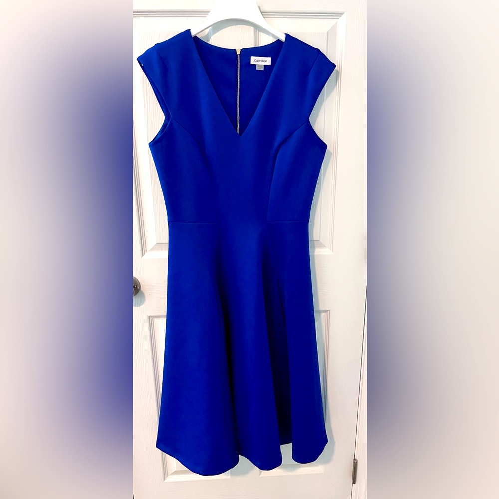 Calvin Klein Royal Blue Midi Dress